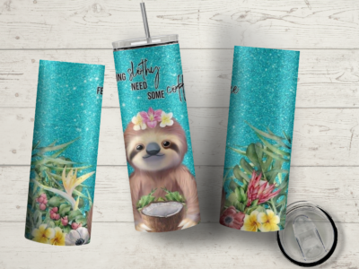 Slothy For Coffee - 20oz Skinny Tumbler