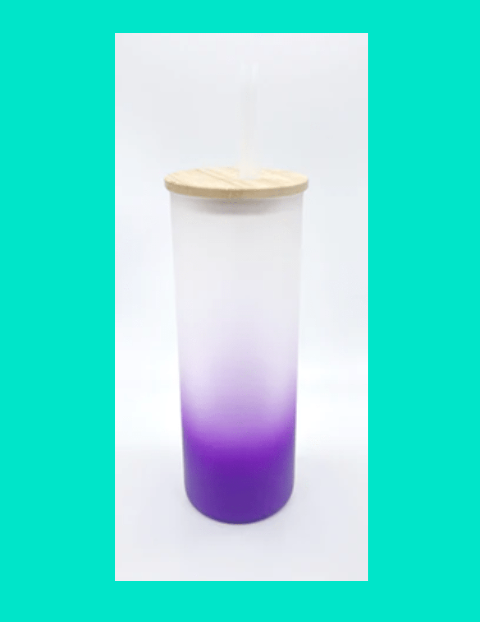 Purple Glass Cylinder Cup